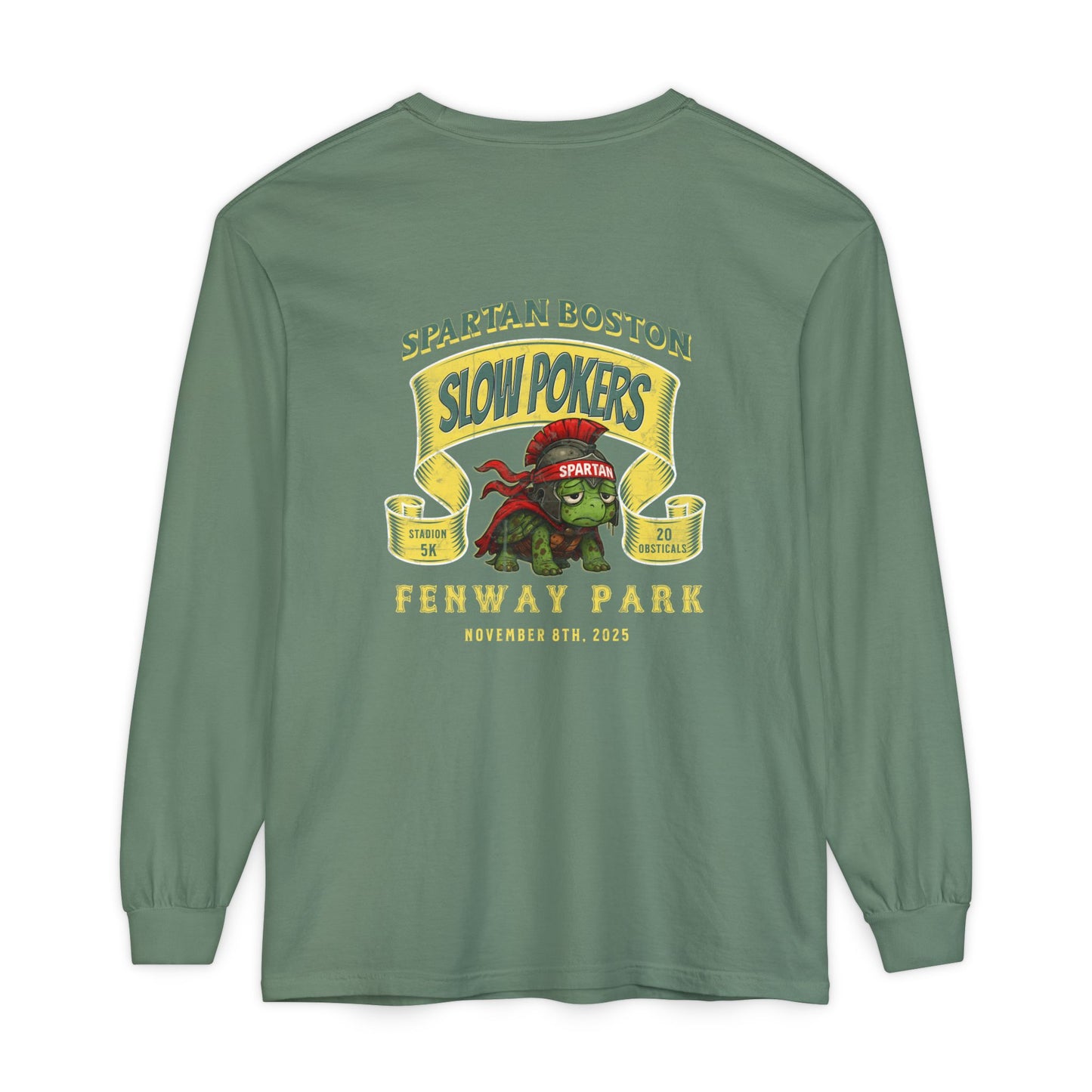 Spartan Slow Pokers Turtle Long Sleeve Tee | Front & Back Print