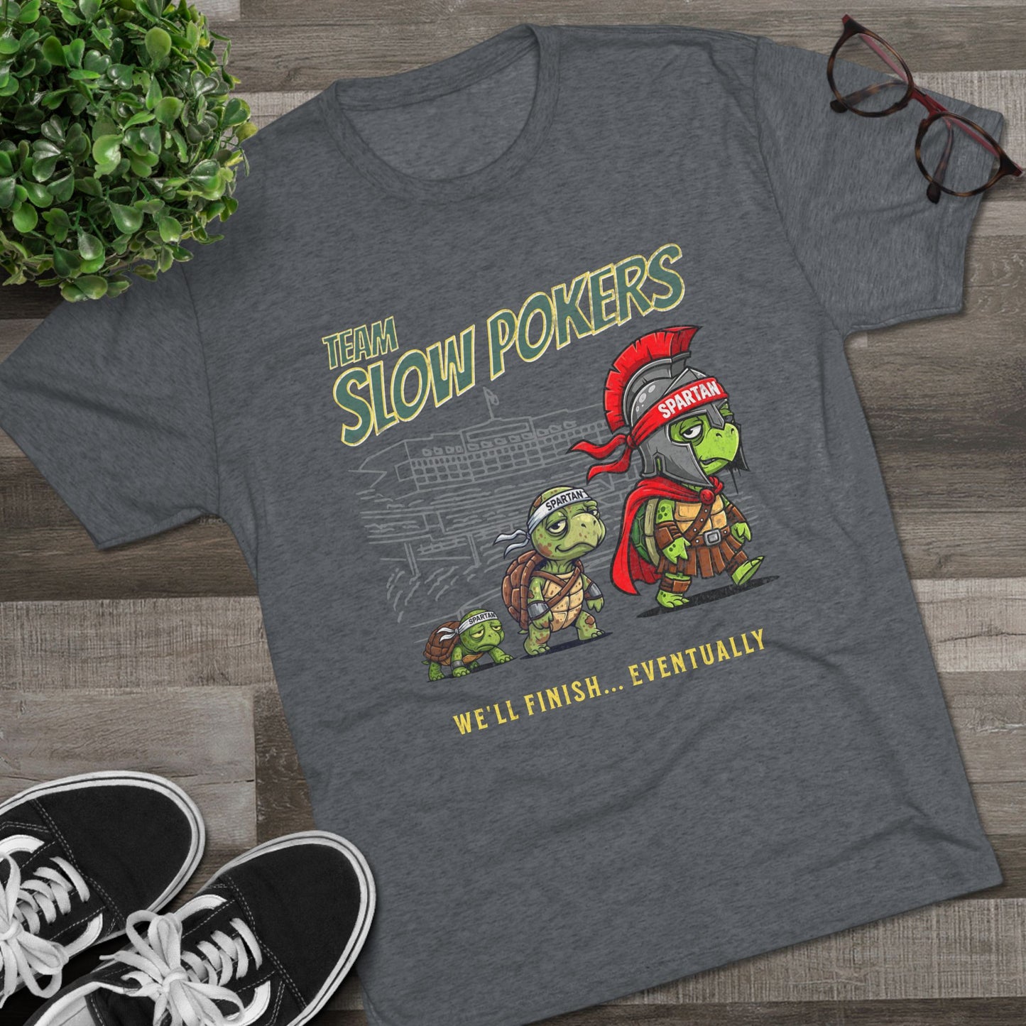 Spartan Slow Pokers Turtle Race Tee | Front & Back Print