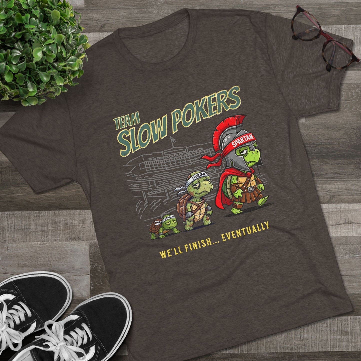 Spartan Slow Pokers Turtle Race Tee | Front & Back Print
