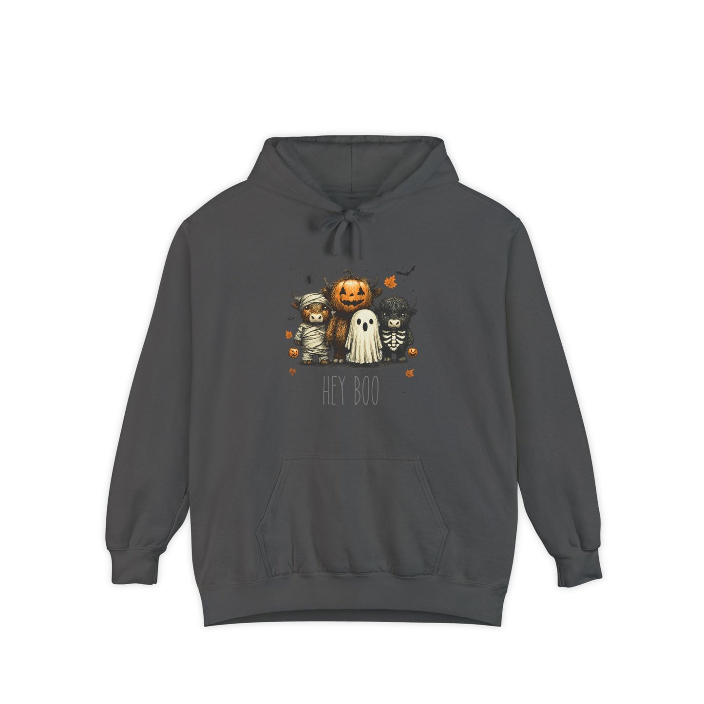 Highland Cow Halloween Hoodie, Comfort Colors 1567 Unisex Garment-Dyed Sweatshirt, Cute Costume Cow, Cozy Fall Hoodie