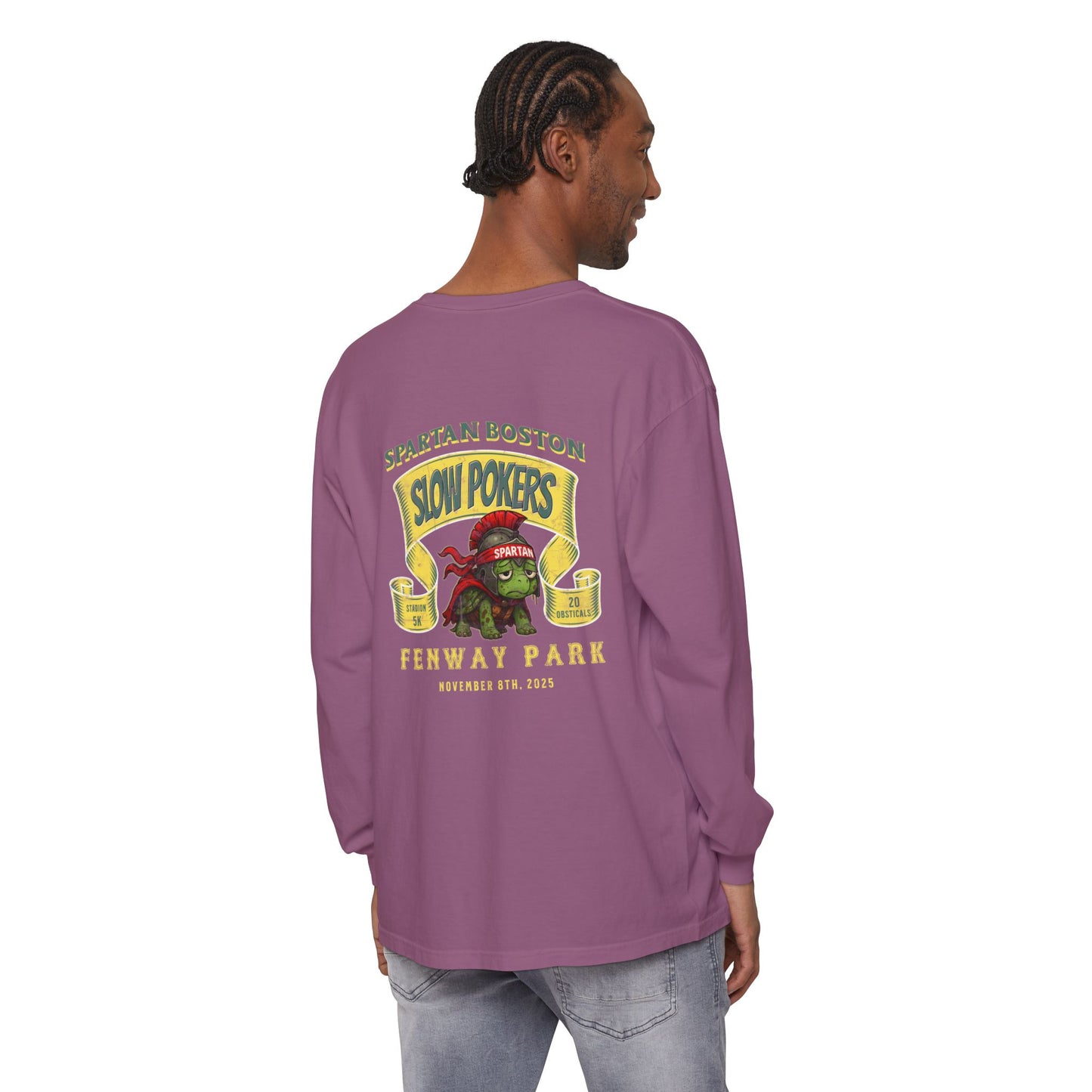 Spartan Slow Pokers Turtle Long Sleeve Tee | Front & Back Print