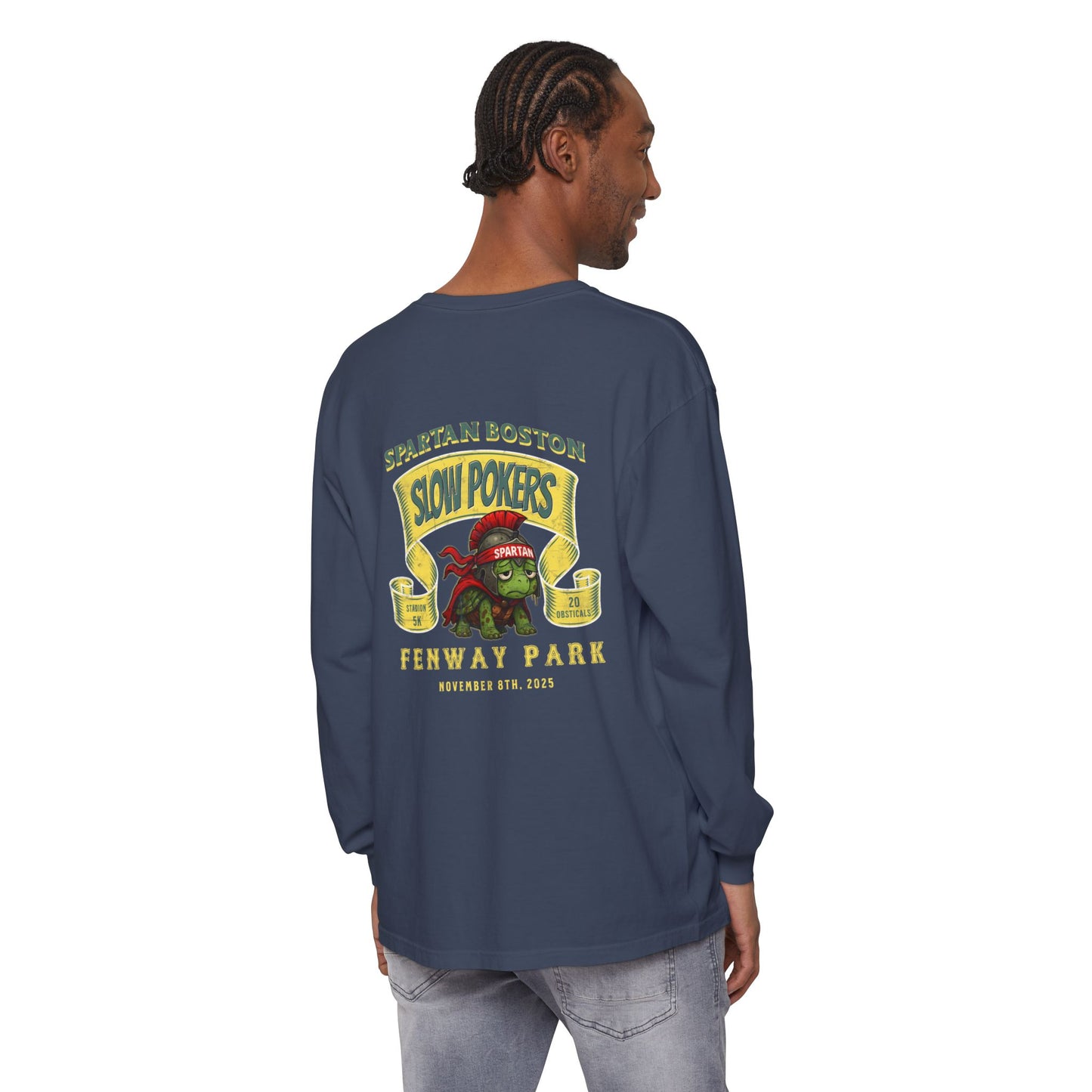 Spartan Slow Pokers Turtle Long Sleeve Tee | Front & Back Print
