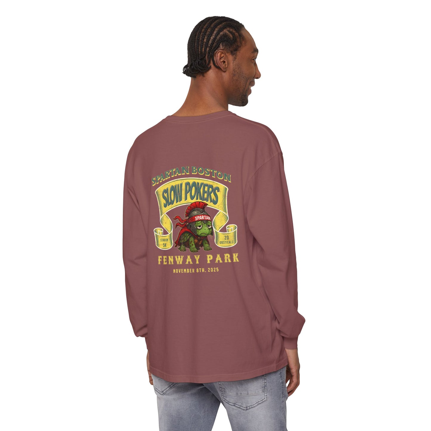 Spartan Slow Pokers Turtle Long Sleeve Tee | Front & Back Print