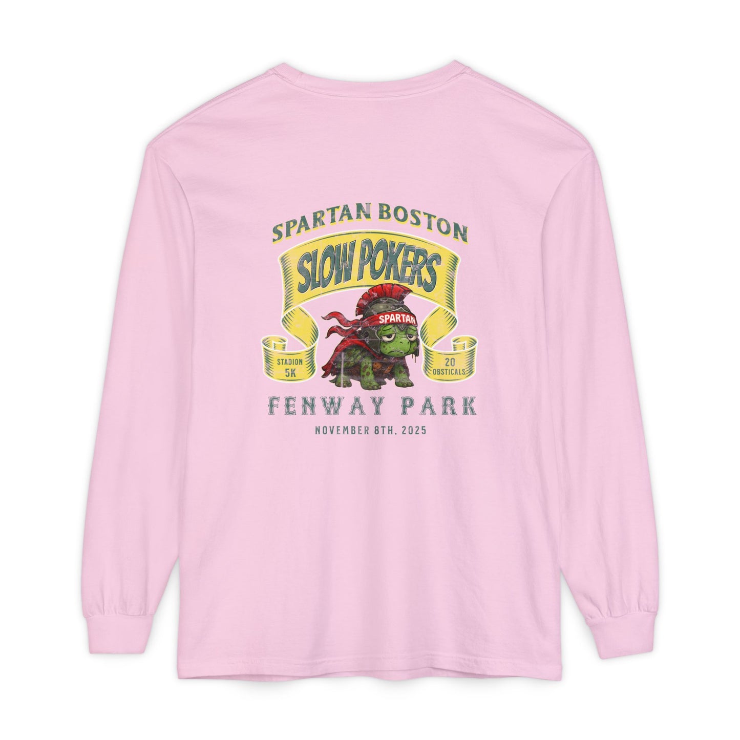 Spartan Slow Pokers Turtle Long Sleeve Tee | Front & Back Print