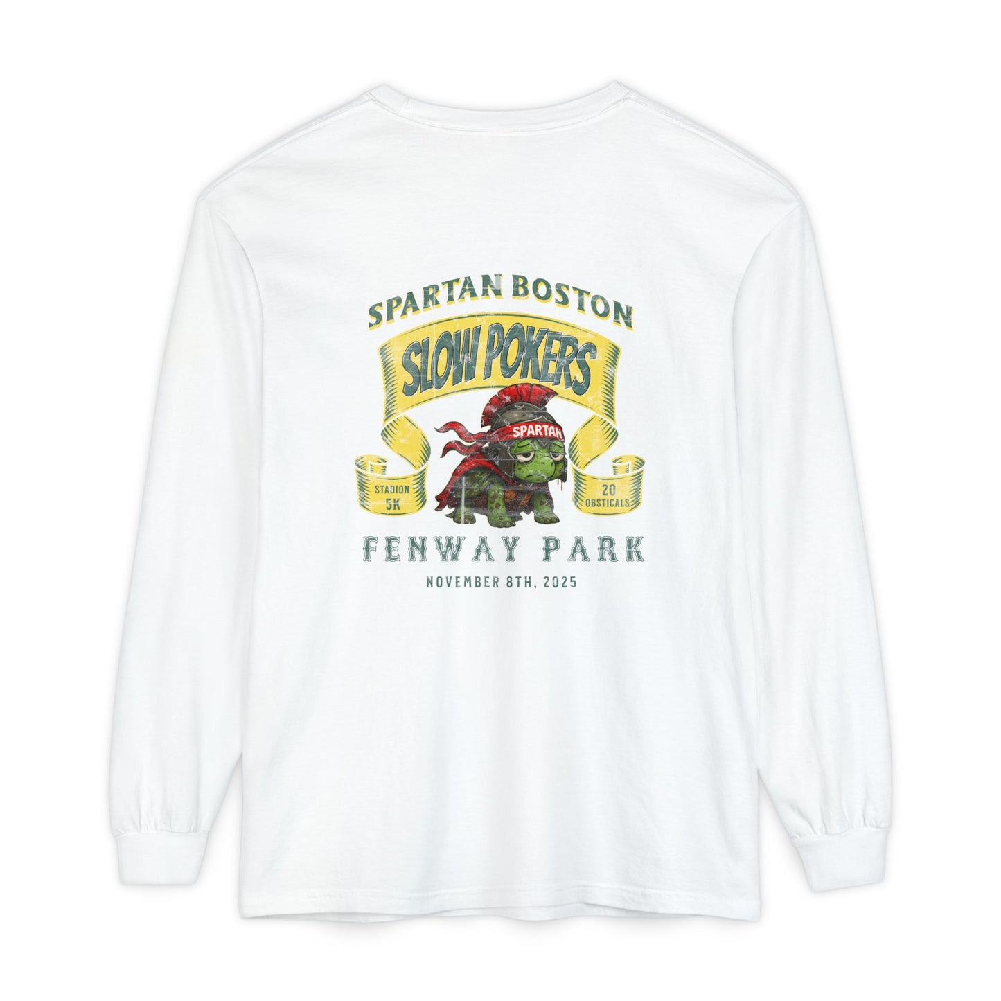 Spartan Slow Pokers Turtle Long Sleeve Tee | Front & Back Print