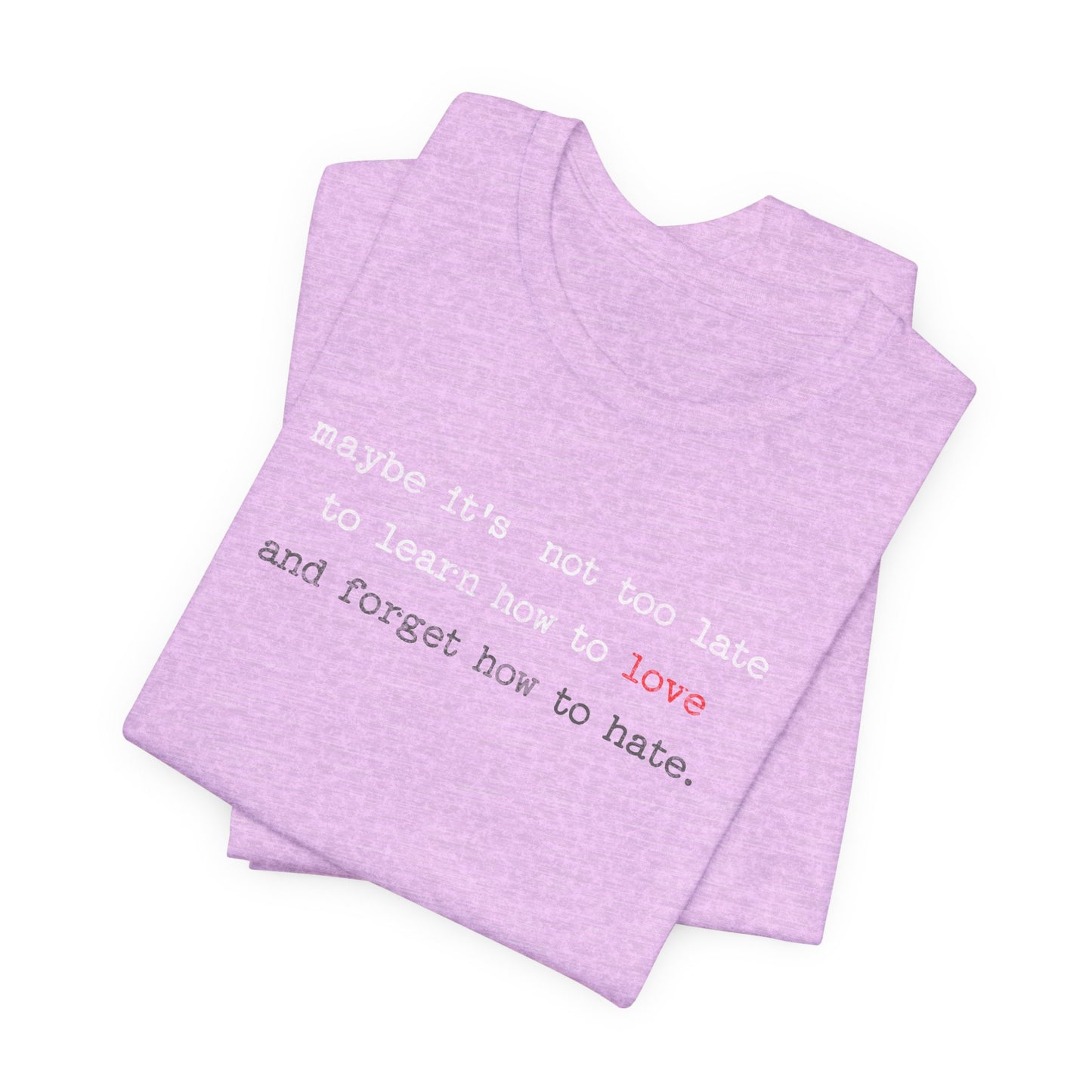 Love Quote Unisex Tee, Crazy Train Lyrics Graphic Shirt, Inspirational Short Sleeve Top