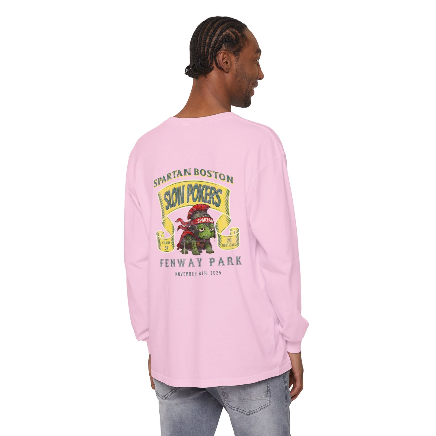 Spartan Slow Pokers Turtle Long Sleeve Tee | Front & Back Print