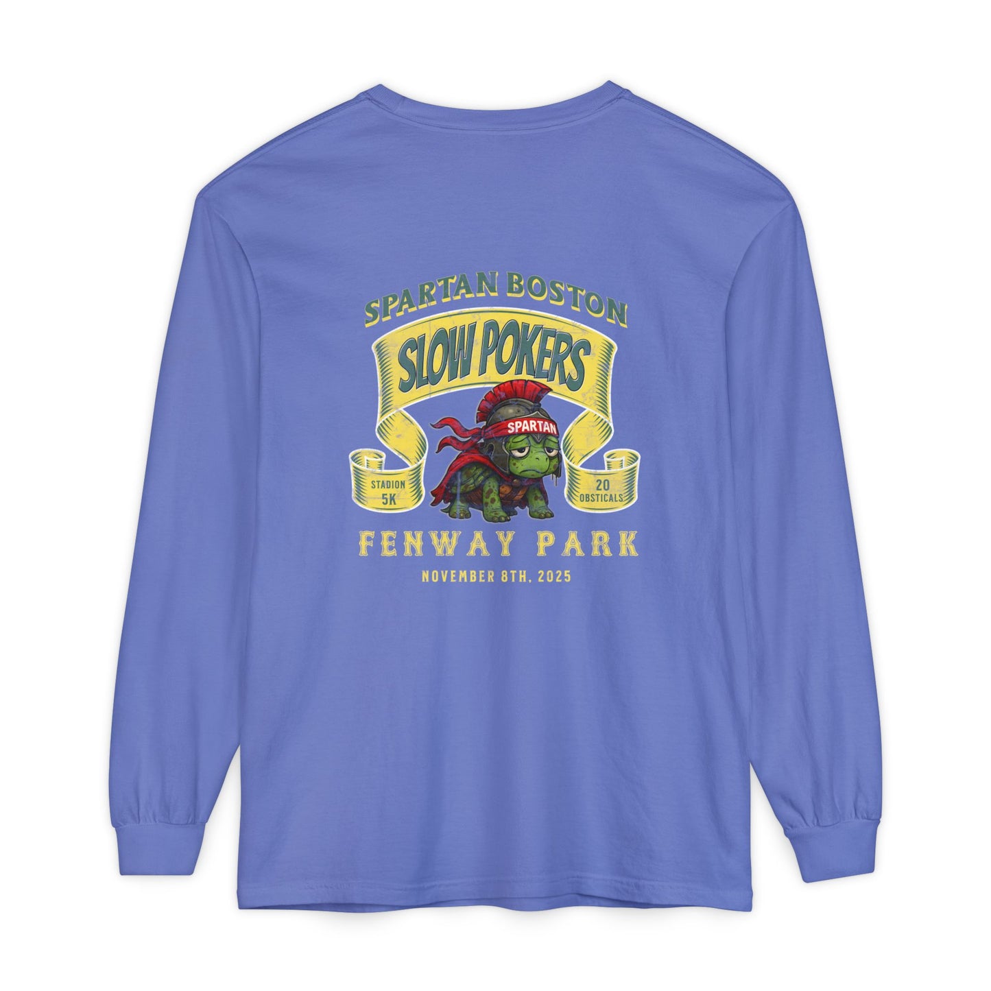 Spartan Slow Pokers Turtle Long Sleeve Tee | Front & Back Print