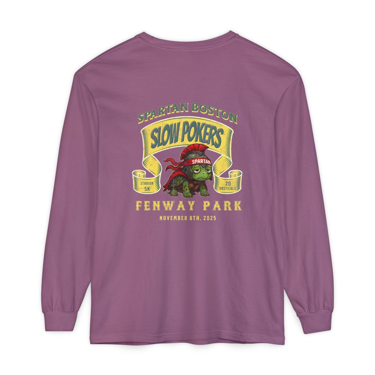 Spartan Slow Pokers Turtle Long Sleeve Tee | Front & Back Print