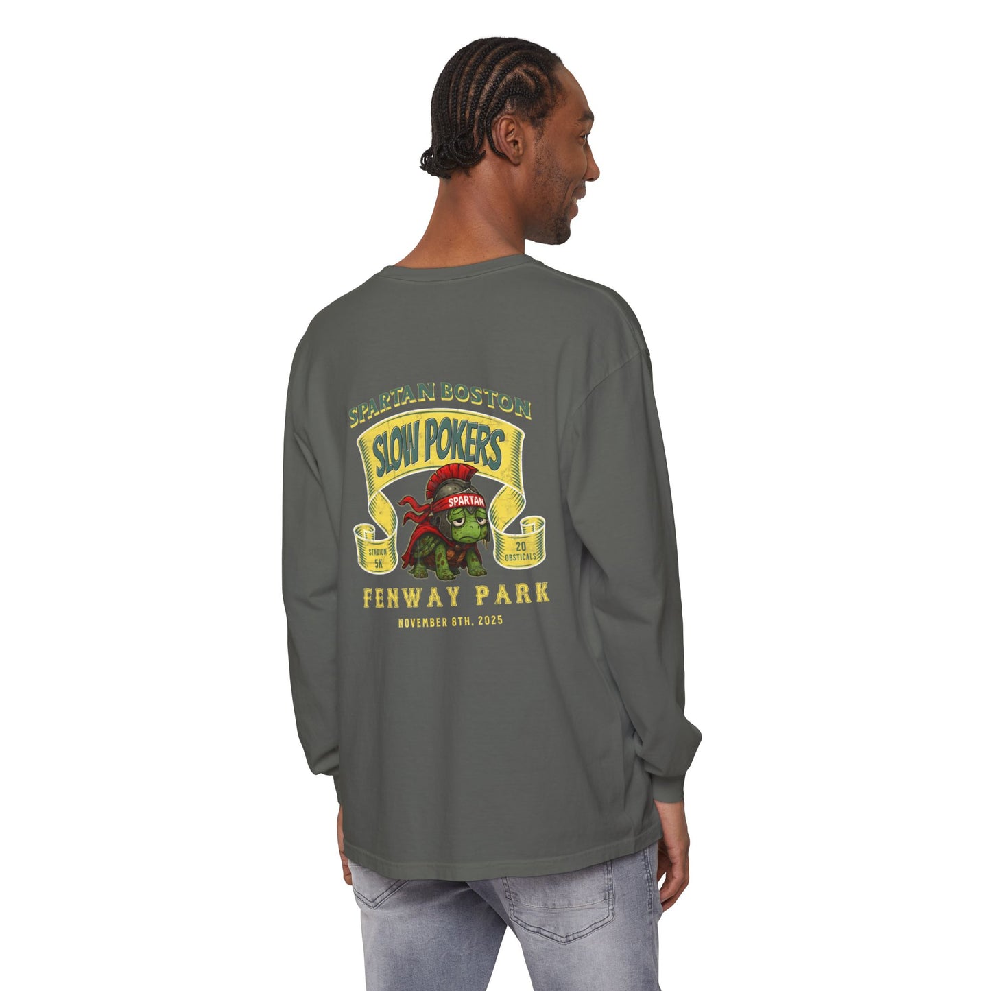 Spartan Slow Pokers Turtle Long Sleeve Tee | Front & Back Print