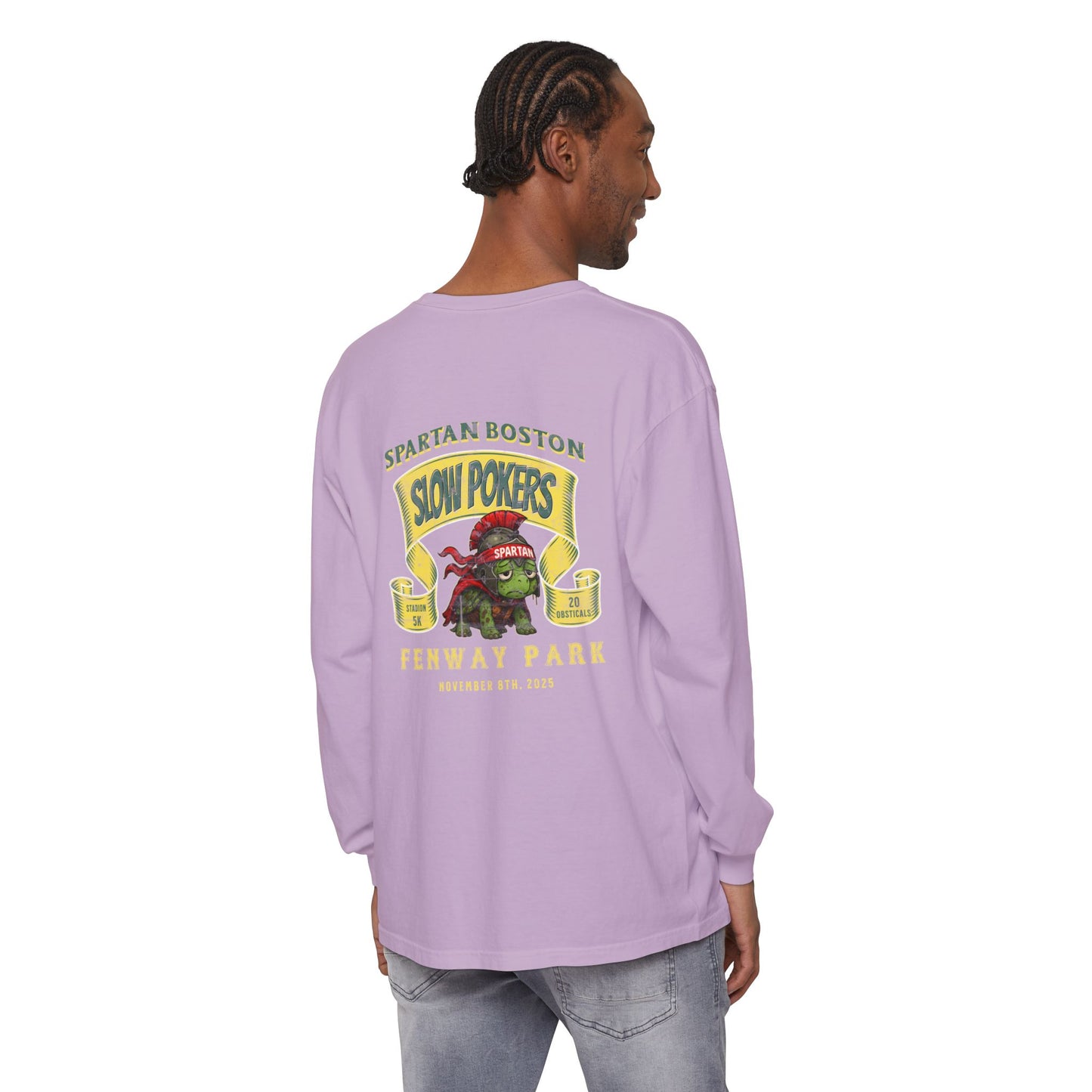 Spartan Slow Pokers Turtle Long Sleeve Tee | Front & Back Print