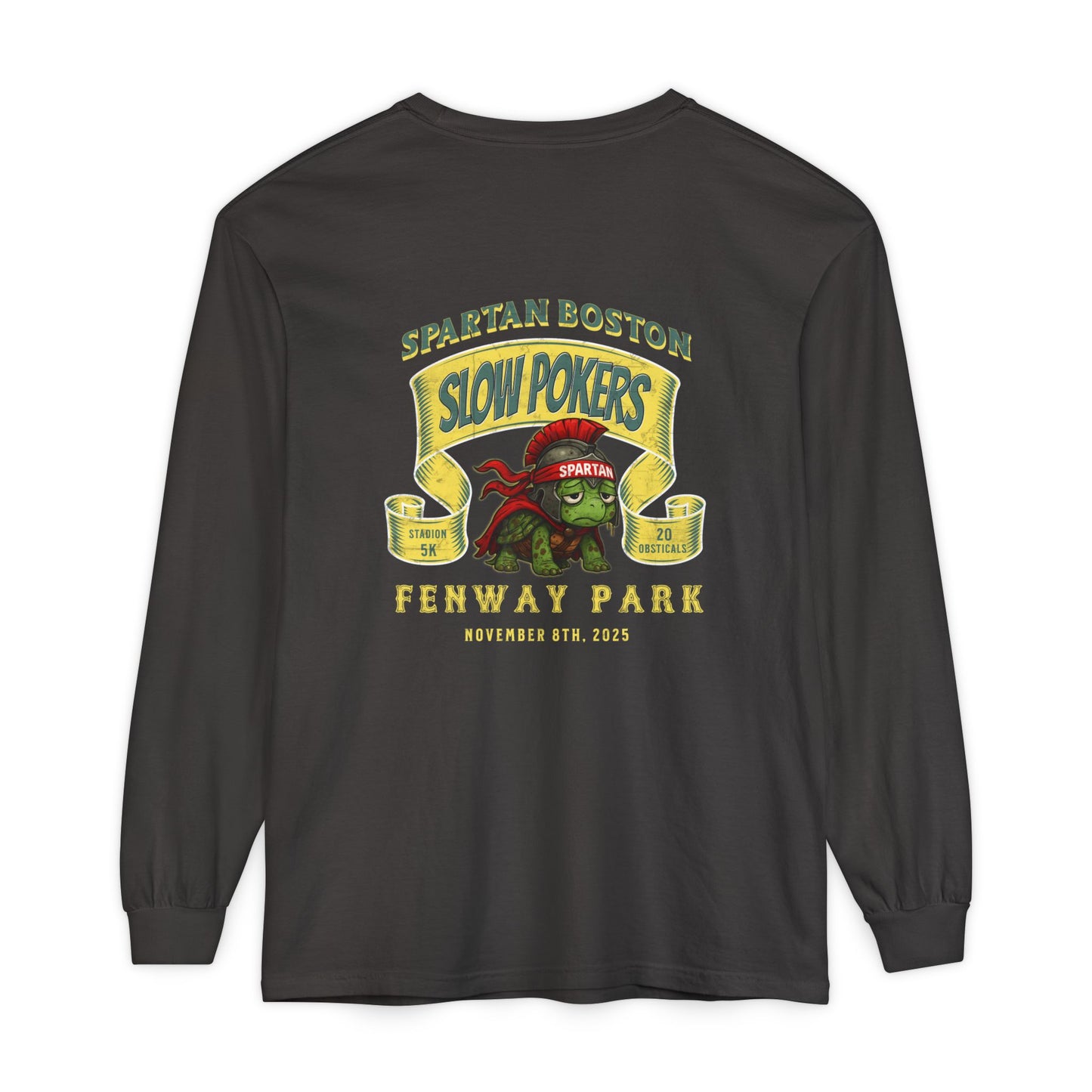 Spartan Slow Pokers Turtle Long Sleeve Tee | Front & Back Print