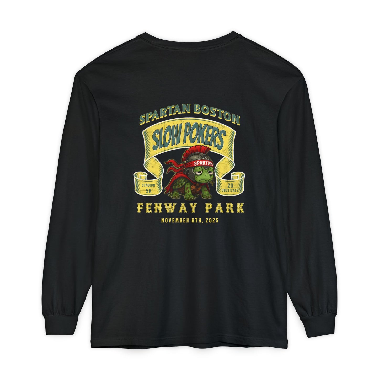 Spartan Slow Pokers Turtle Long Sleeve Tee | Front & Back Print