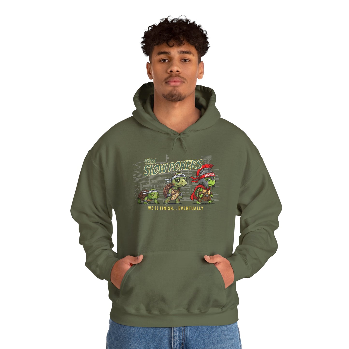 Spartan Slow Pokers Turtle Hoodie | Front & Back Print