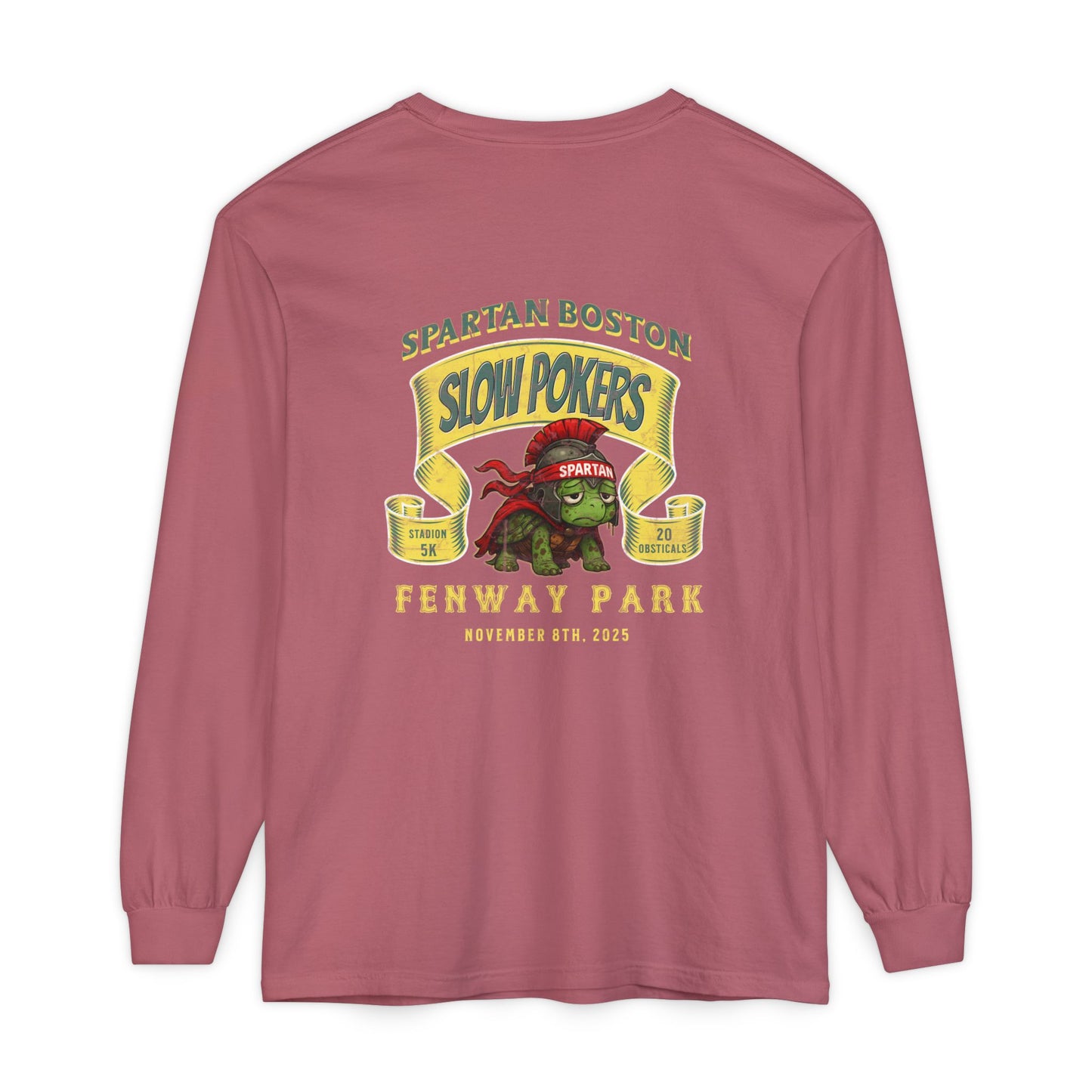 Spartan Slow Pokers Turtle Long Sleeve Tee | Front & Back Print