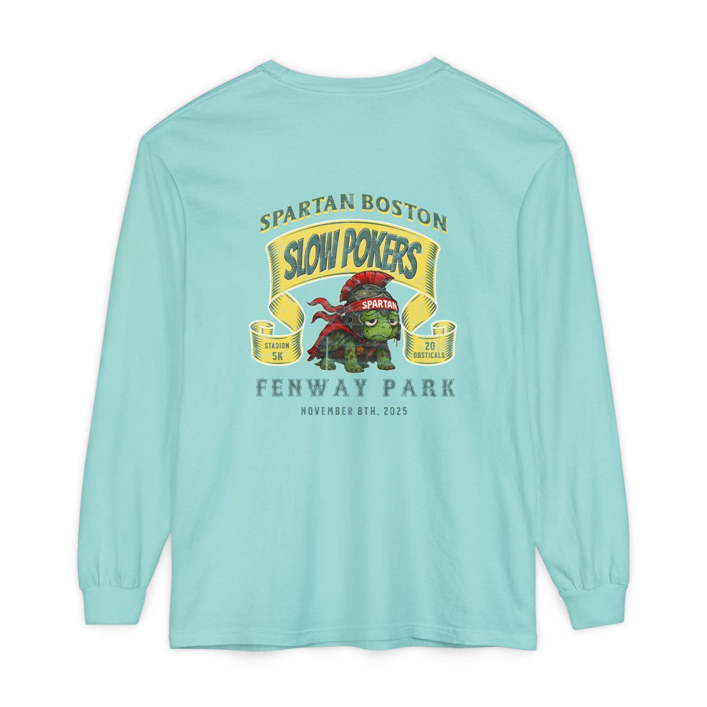 Spartan Slow Pokers Turtle Long Sleeve Tee | Front & Back Print