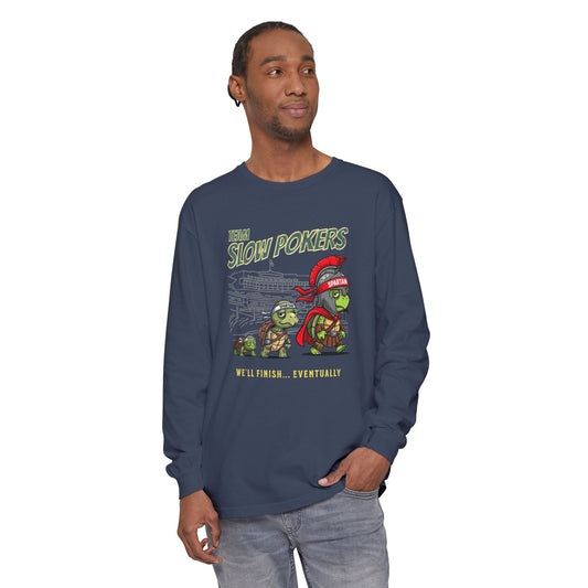 Spartan Slow Pokers Turtle Long Sleeve Tee | Front & Back Print