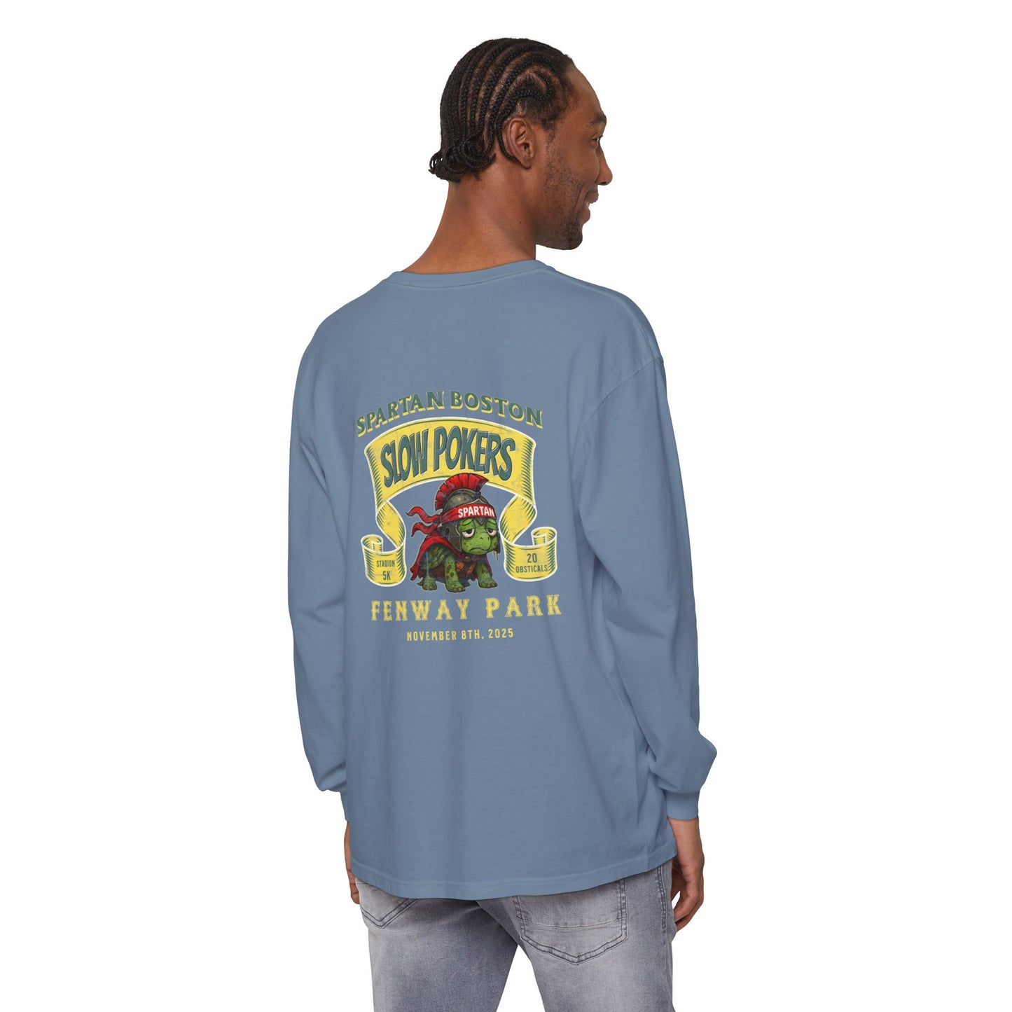 Spartan Slow Pokers Turtle Long Sleeve Tee | Front & Back Print