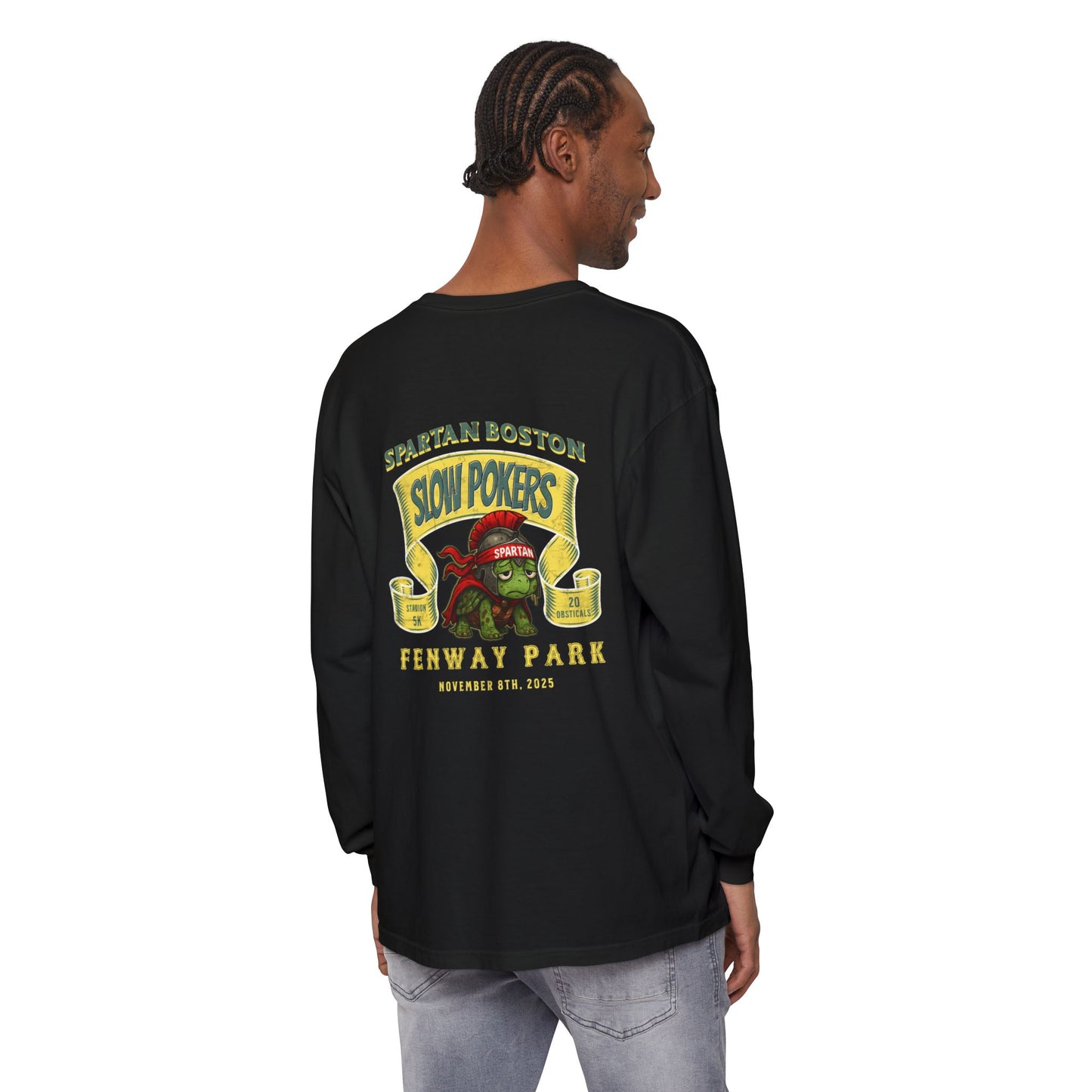 Spartan Slow Pokers Turtle Long Sleeve Tee | Front & Back Print