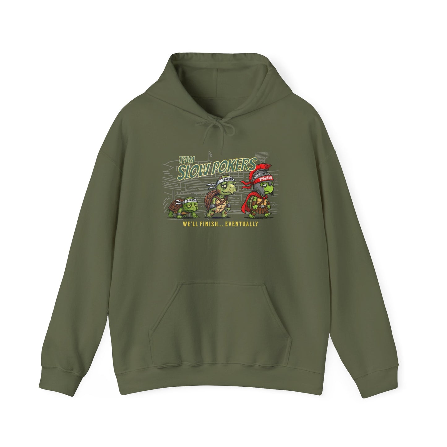 Spartan Slow Pokers Turtle Hoodie | Front & Back Print