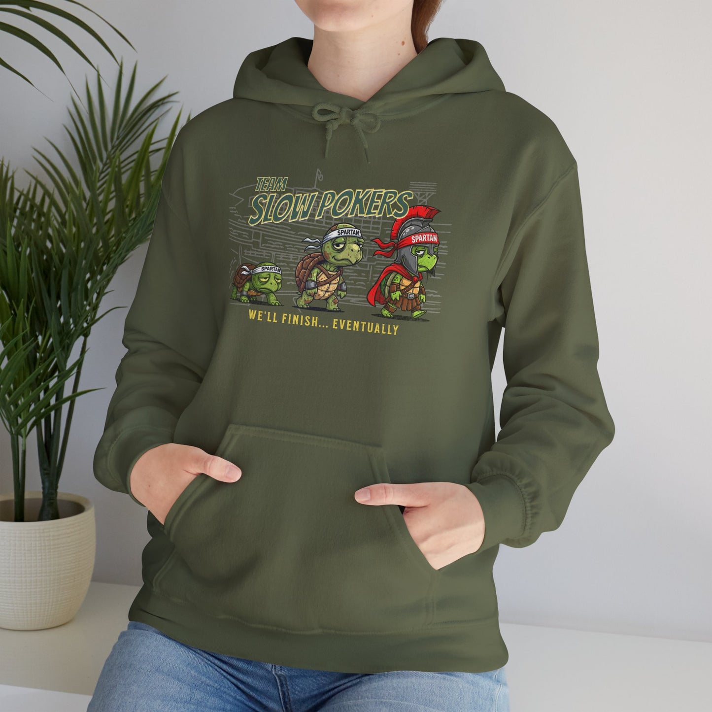 Spartan Slow Pokers Turtle Hoodie | Front & Back Print