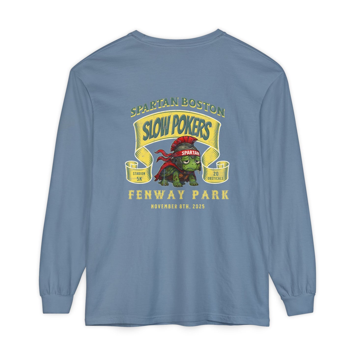 Spartan Slow Pokers Turtle Long Sleeve Tee | Front & Back Print
