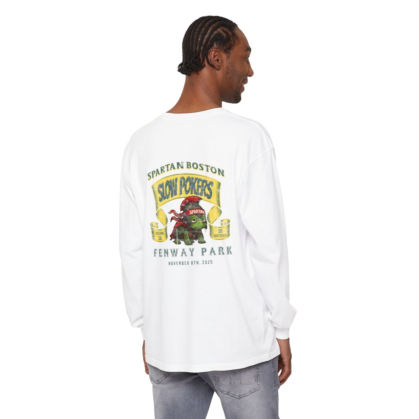 Spartan Slow Pokers Turtle Long Sleeve Tee | Front & Back Print