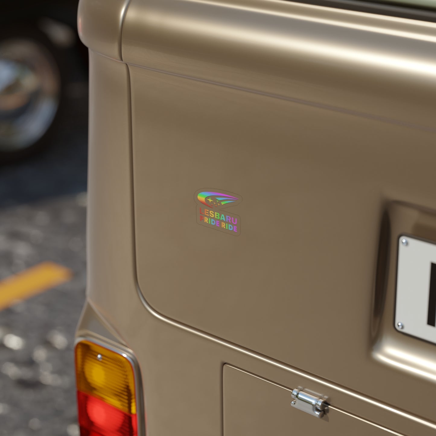 Lesbaru Pride Outdoor Clear Sticker, Subaru Enthusiasts, LGBTQ+ Car Decor, Die-Cut Decal, Vinyl Sticker