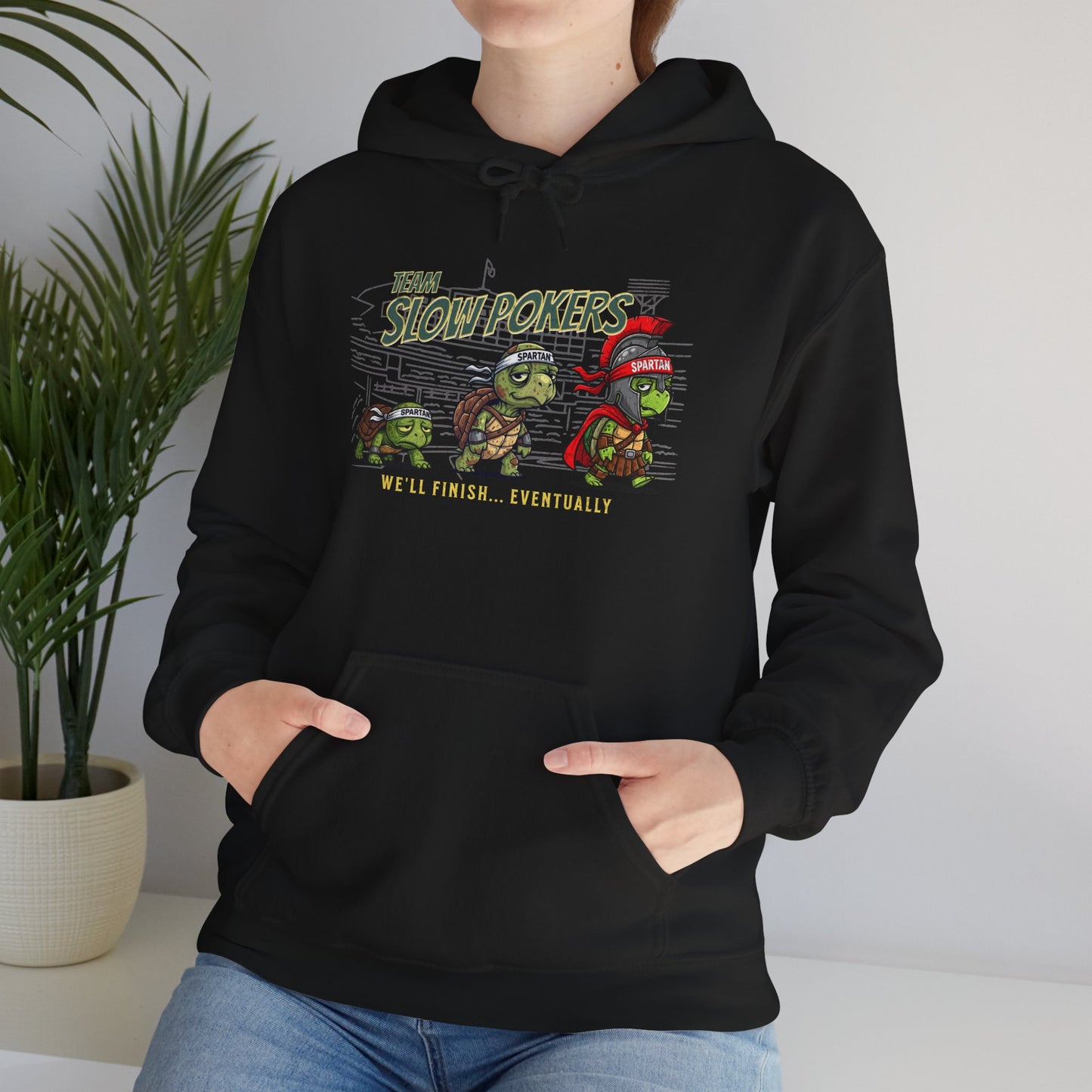 Spartan Slow Pokers Turtle Hoodie | Front & Back Print
