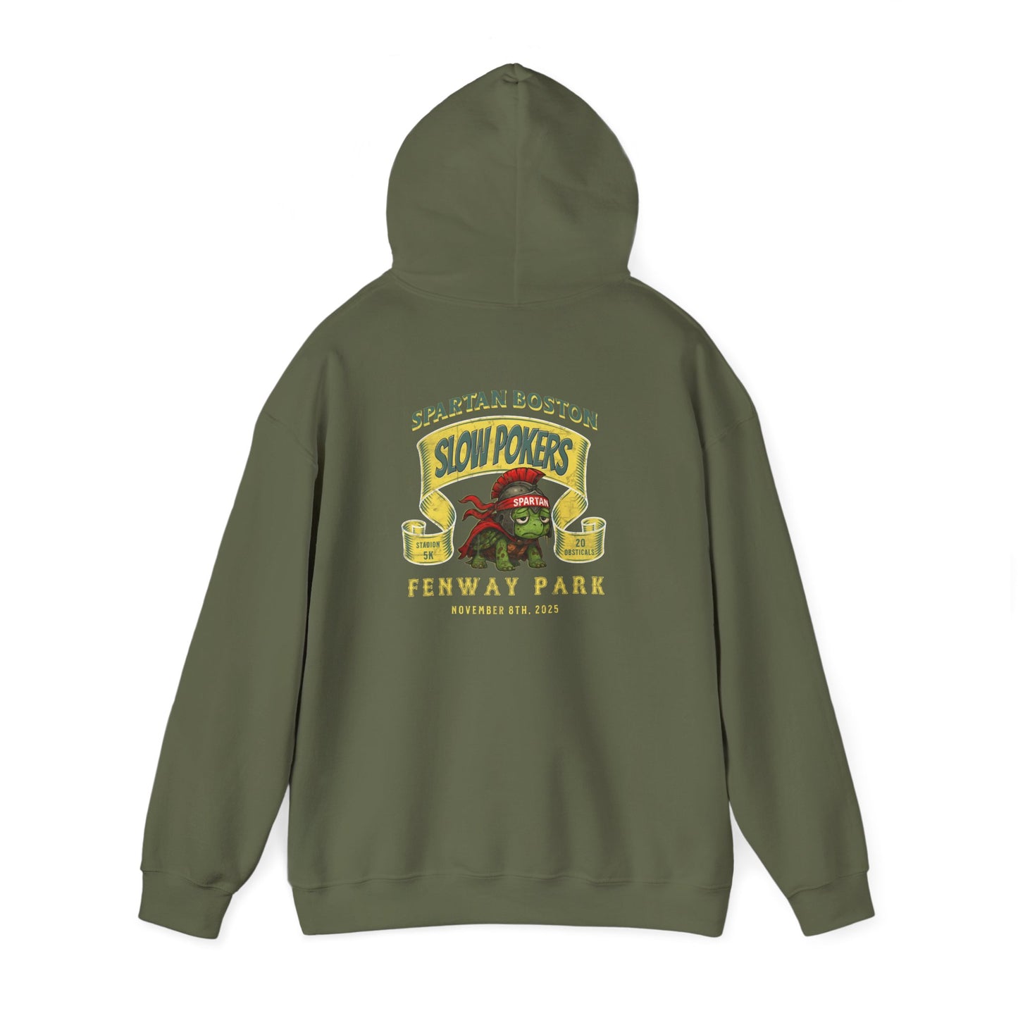 Spartan Slow Pokers Turtle Hoodie | Front & Back Print