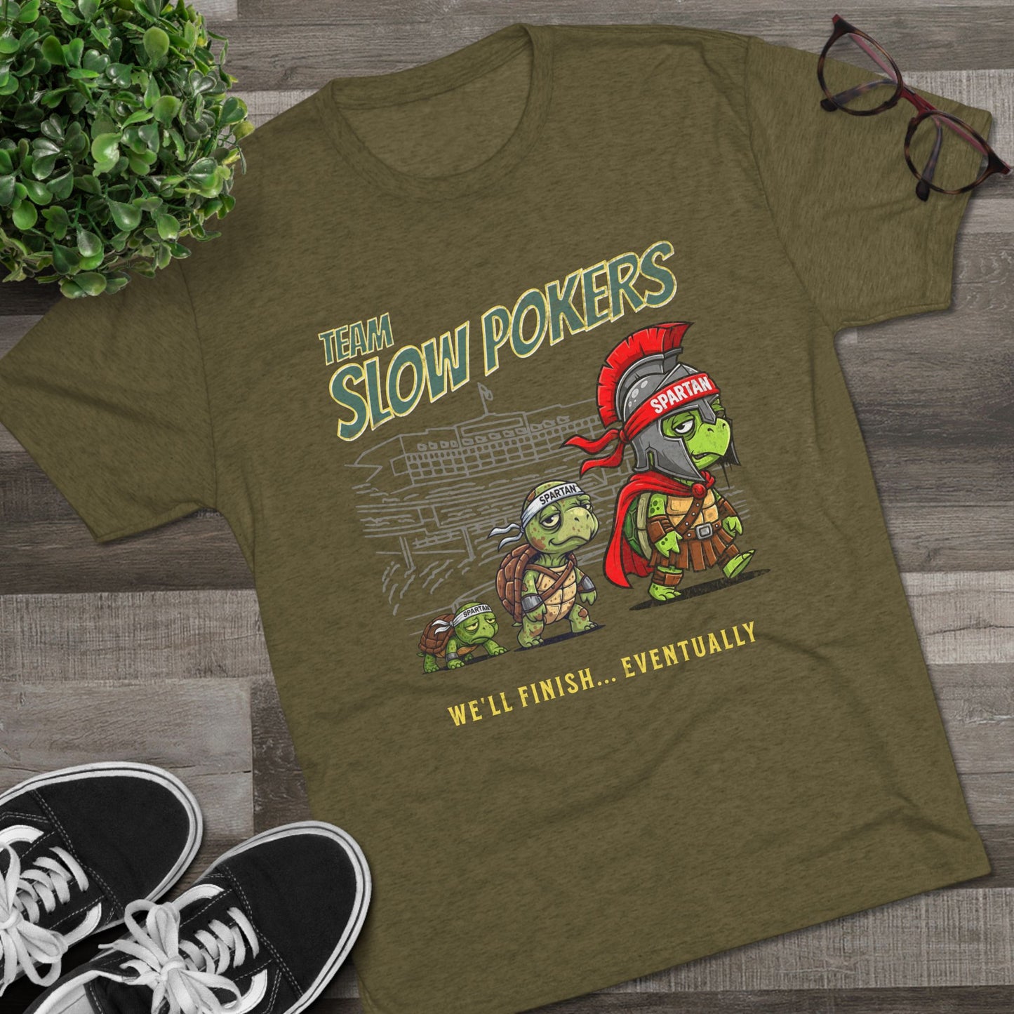 Spartan Slow Pokers Turtle Race Tee | Front & Back Print