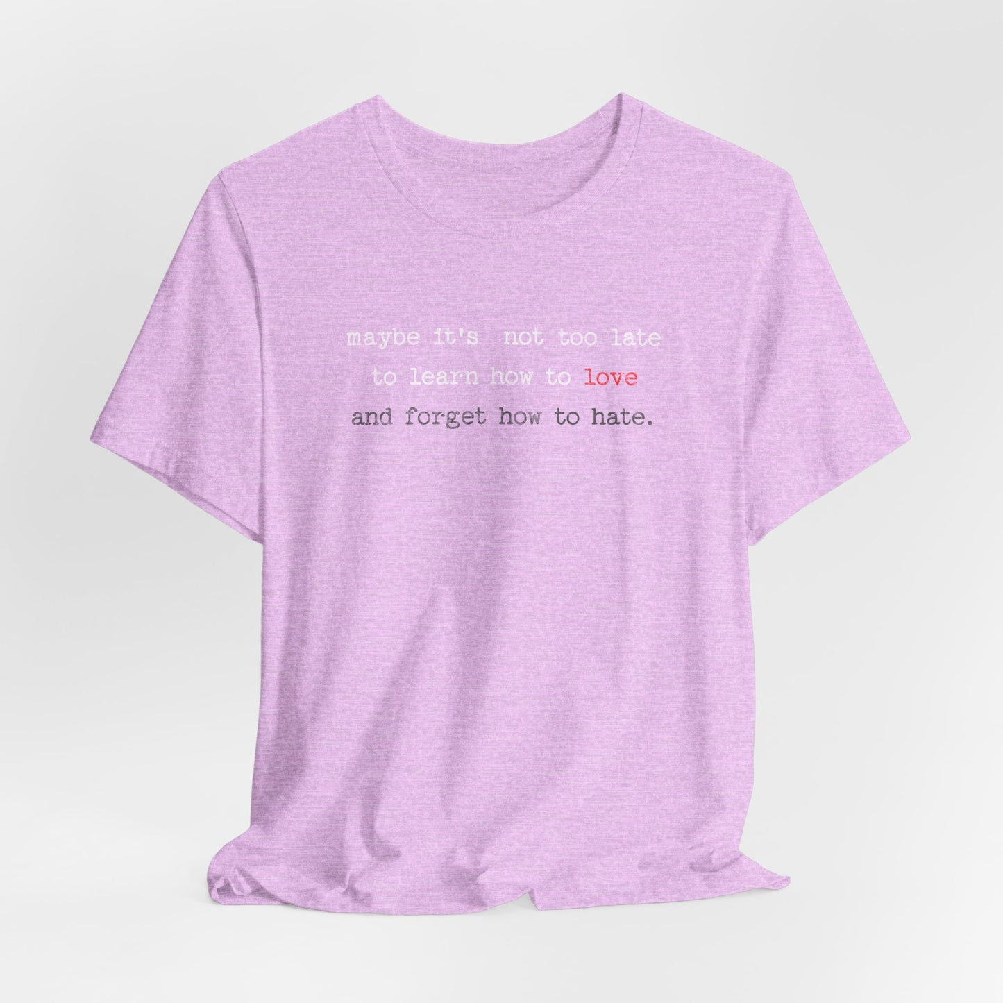 Love Quote Unisex Tee, Crazy Train Lyrics Graphic Shirt, Inspirational Short Sleeve Top