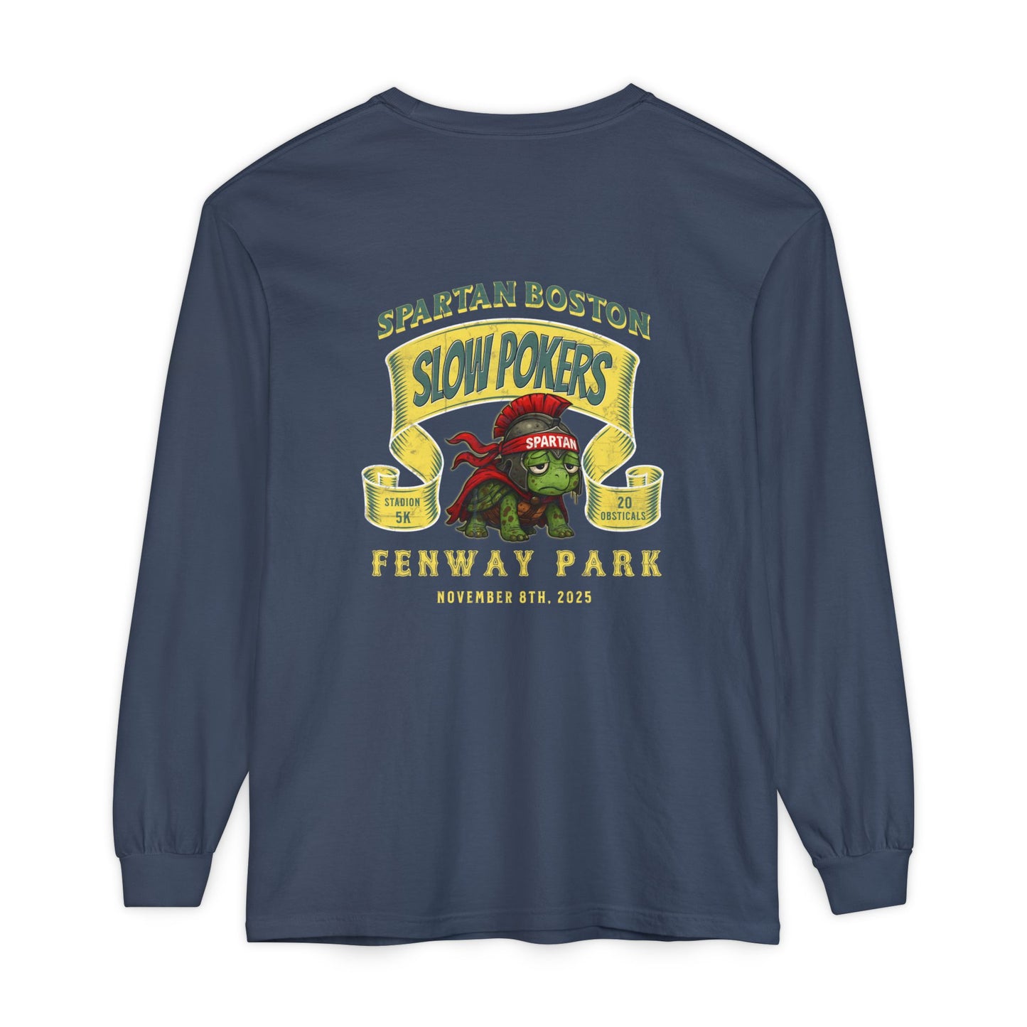 Spartan Slow Pokers Turtle Long Sleeve Tee | Front & Back Print