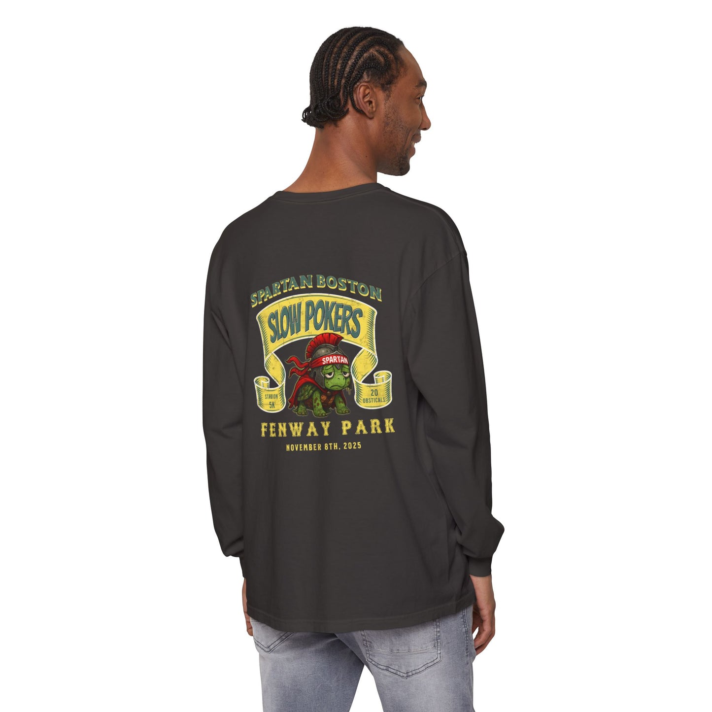Spartan Slow Pokers Turtle Long Sleeve Tee | Front & Back Print