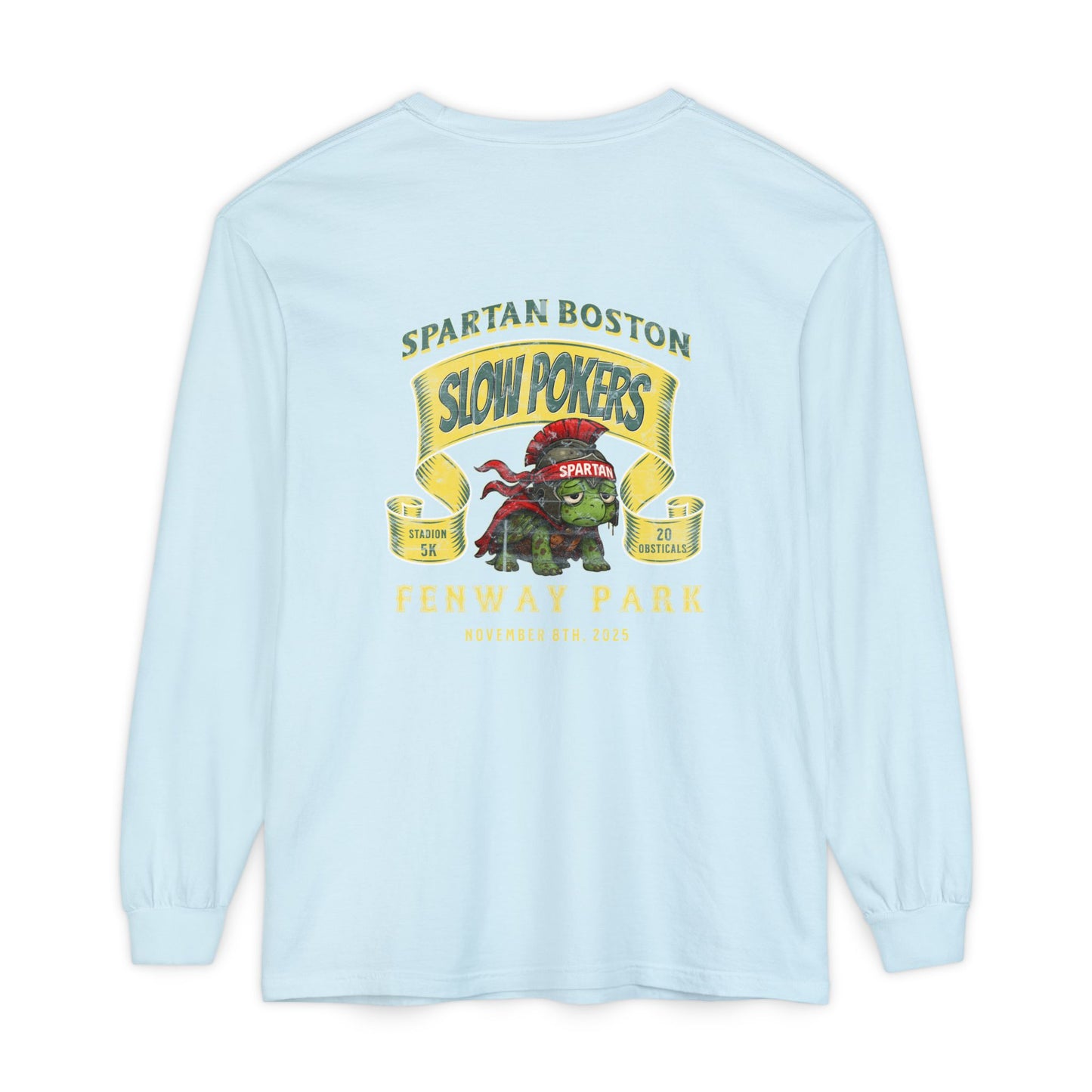 Spartan Slow Pokers Turtle Long Sleeve Tee | Front & Back Print