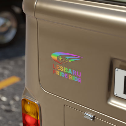 Lesbaru Pride Outdoor Clear Sticker, Subaru Enthusiasts, LGBTQ+ Car Decor, Die-Cut Decal, Vinyl Sticker