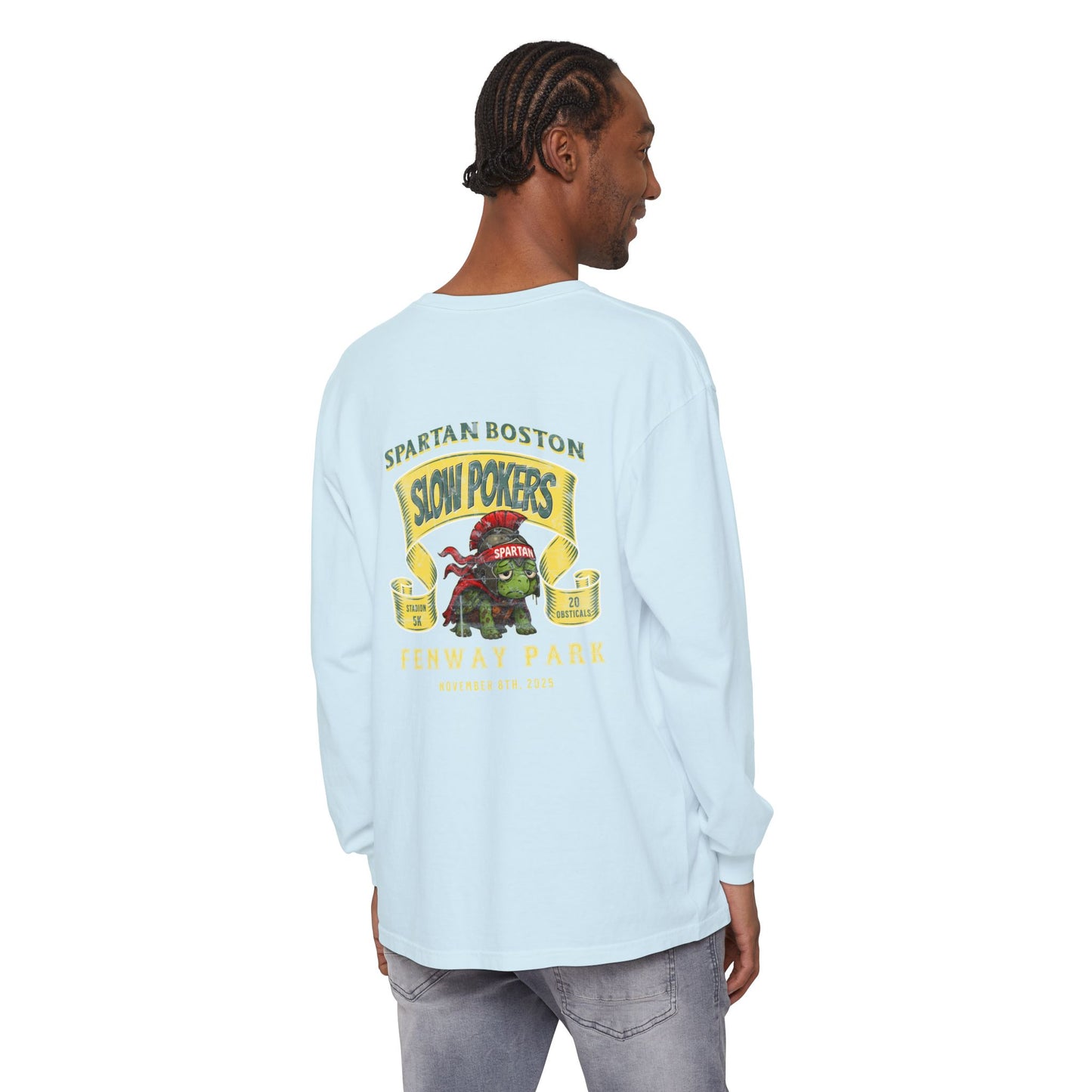 Spartan Slow Pokers Turtle Long Sleeve Tee | Front & Back Print