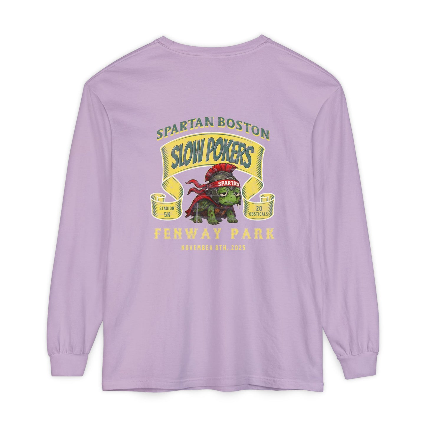 Spartan Slow Pokers Turtle Long Sleeve Tee | Front & Back Print